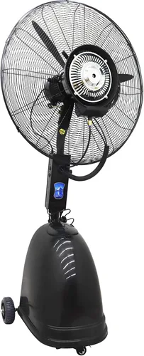 Ventilador de nebulización de 40L Ventilador eléctrico de pulverización industrial Ventilador humidificador Ventilador de piso de pie al aire libre
