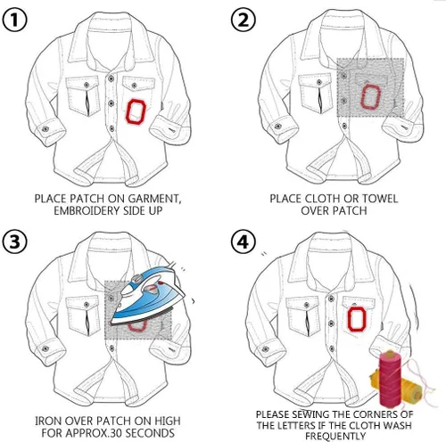Miniatura 6 de Bfuee 30 parches de números para planchar, apliques de números bordados del 0 al 9, parches de números para ropa, vestido, sombrero, calcetines