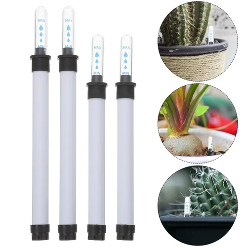 Miniatura 5 de BESTOYARD Indicador de agua para plantas en macetas para uso en interiores y exteriores, medidor de humedad del suelo con escala transparente