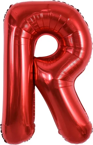 Miniatura 24 de TONIFUL Globos de Letras Rojas Brillantes Grandes de 40 Pulgadas A-Z, Globos Gigantes Jumbo de Helio de Papel de Aluminio Mylar Letra K Grande
