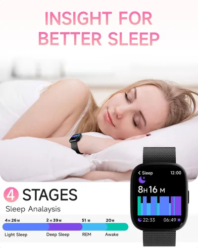 Miniatura 6 de TOOBUR Reloj inteligente para mujeres y hombres, Alexa integrado, responder/hacer llamadas, reloj de seguimiento de actividad física de 1.83
