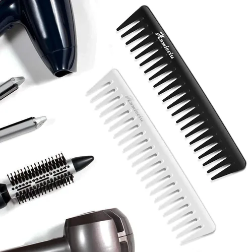 Miniatura 6 de 2 peines de dientes anchos y peine desenredante de cabello grande, adecuado en todo tipo, peine de cabello Anmieciu Advanced Care Styling