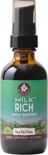 WishGarden Herbs Milk Rich with Goats Rue and Fenogreek - Suplemento de apoyo a la lactancia a base de hierbas, refuerzo del suministro de leche