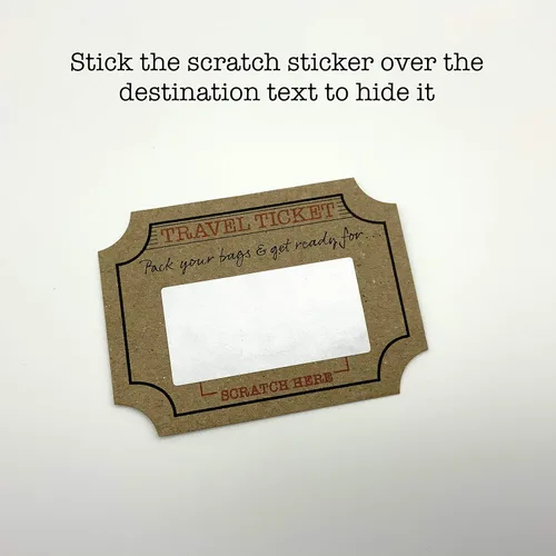 Miniatura 3 de Paquete de regalo de tarjeta de rascar y revelar mini maleta sorpresa DIY y mini boleto de viaje (DIY). Perfecto para San Valentín, vacaciones