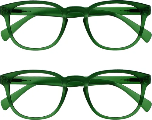 Miniatura 36 de OPULIZE Gafas de lectura POP y lentes de sol de lectura para mujeres y hombres, marco redondo mate resistente a los arañazos con bisagras de Paquete