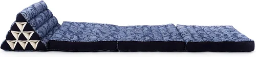 Miniatura 9 de Leewadee Colchón de suelo con cojín triangular, silla de piso con soporte para el respaldo, silla reclinable de lectura y cama para dormir, cojín