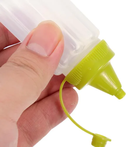 Miniatura 6 de Luxshiny Juego de 12 cajas de salsa, contenedores reutilizables para condimentos, botella de exprimir reutilizable, mini botellas de salsa