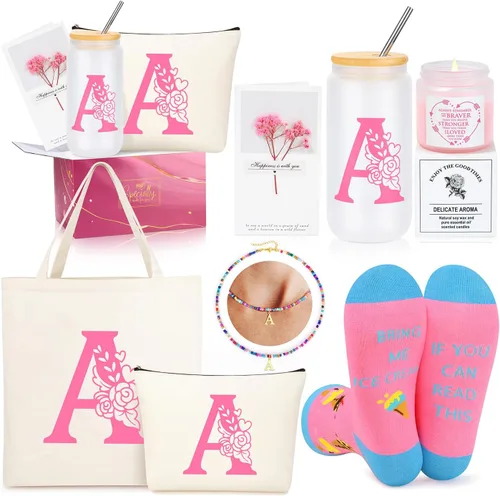 Regalos para niñas adolescentes, Pascua, Navidad, día de San Valentín, cumpleaños, regalos para niñas adolescentes, rosa inicial A