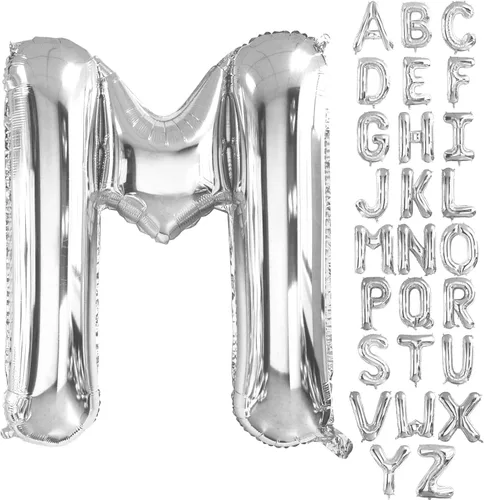 Miniatura 13 de Lovoir Globos grandes de 40 pulgadas con la letra G de color plateado de gran tamaño, globo de helio de aluminio de Mylar para fiesta de cumpleaños