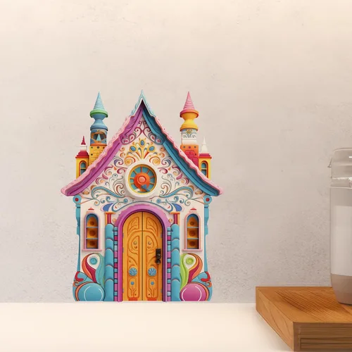Miniatura 5 de Bright Toy House - Adhesivo de pared para puerta de hadas