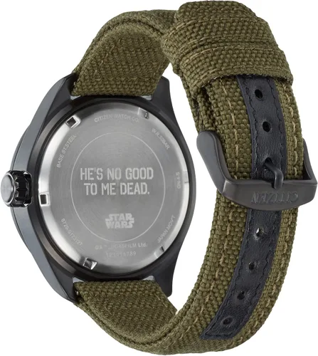 Miniatura 3 de Citizen Eco-Drive Star Wars - Reloj de cuarzo para hombre acero inoxidable con correa CORDURA Boba Fett verde modelo BU2058-00W Verde Boba Fett