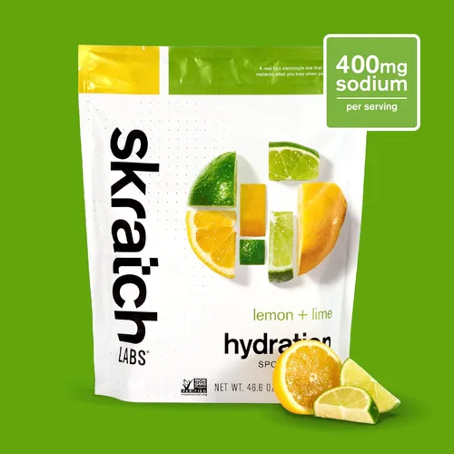 Miniatura 2 de Skratch Labs Polvo de Hidratación Mezcla de Bebida Deportiva Polvo de Electrolitos para Ejercicio, Resistencia y Rendimiento Limón + Lima 60