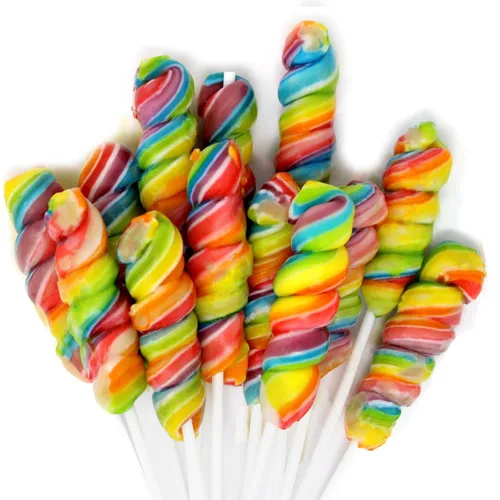 Snacktery Paletas de arco iris – 24 paletas de remolinos envueltas individualmente – fascinantes ventosas de arco iris con una fusión de sabor único