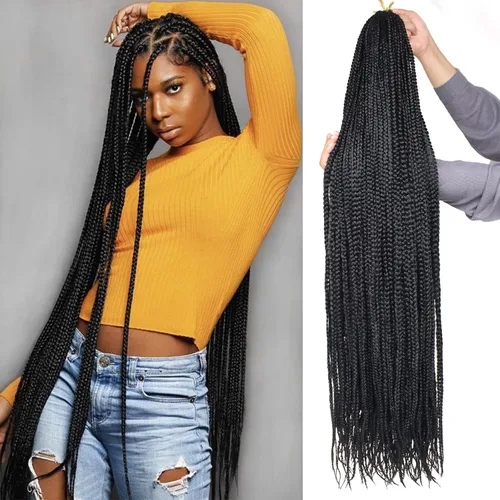 Miniatura 16 de Unionbeauty - Trenzas de ganchillo de 10 pulgadas, trenzas de ganchillo medianas sin nudos, 6 paquetes, trenzas de caja Goddess para mujeres negras