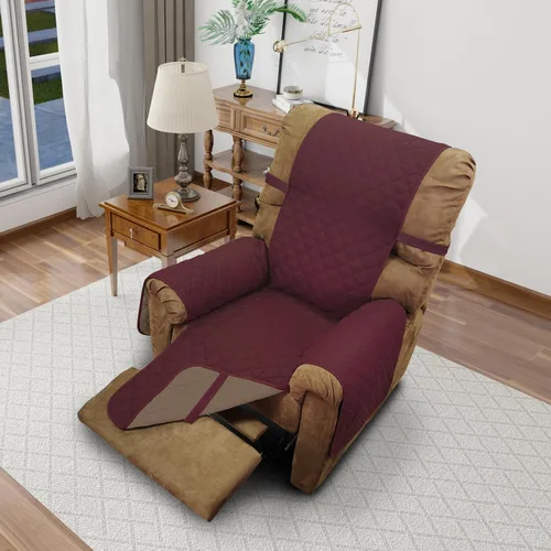 Miniatura 25 de Fundas para silla reclinable, reversible, funda de sofá para mascotas, protector de muebles para niños perezosos