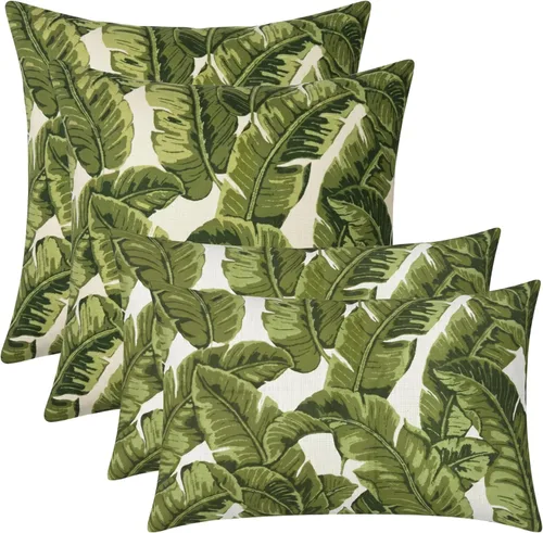 Miniatura 45 de RSH DECOR: Sunbrella Lumbar & Square Pillows Set of 4 20" x 12" & 17" x 17" Water & Fade-Resistant Fabric Outdoor Throw Pillows for Patio