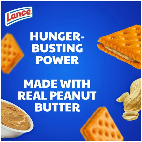 Miniatura 4 de Lance Sandwich Crackers, ToastChee Mantequilla de Maní, 20 Paquetes Envueltos Individualmente, 6 Sándwiches Cada Uno