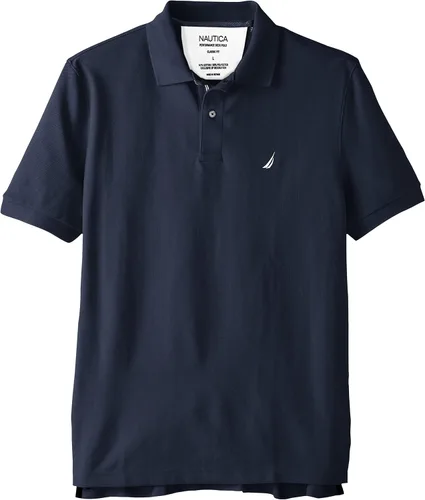 Miniatura 6 de Nautica playera polo clásica de mangas cortas, color sólido, para hombre
