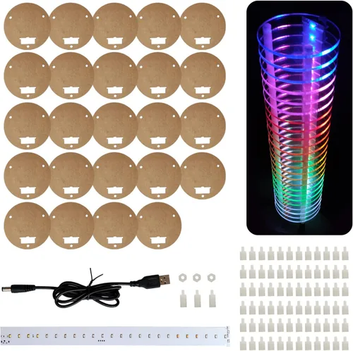 Miniatura 10 de Kits electrónicos de luz de audio LED DIY (PP16LED-ROUND)