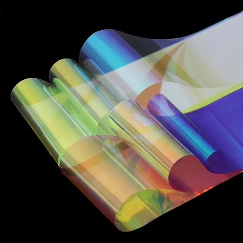 Miniatura 5 de 20 hojas de papel de celofán iridiscente para uñas, hojas rotas, láminas holográficas, calcomanías de uñas de aurora, diseños de uñas reflectantes