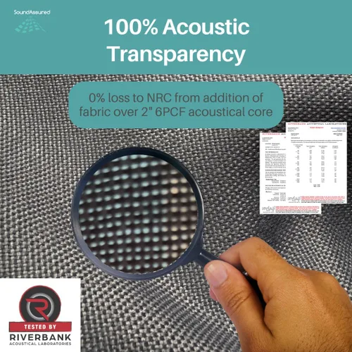 Miniatura 4 de TruWeave™ de SoundAssured - Tela acústica - 100% transparente acústicamente - para paneles acústicos de bricolaje, tela de parrilla de altavoces