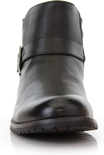 Miniatura 3 de Ferro Aldo Botas de motocicleta casuales para hombre con cremallera y hebilla