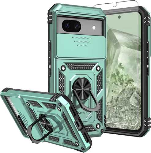Miniatura 13 de Funda para Pixel 7a, con protectores de pantalla y funda para cámara, [grado militar] de 16 pies. Funda protectora probada contra caídas con soporte