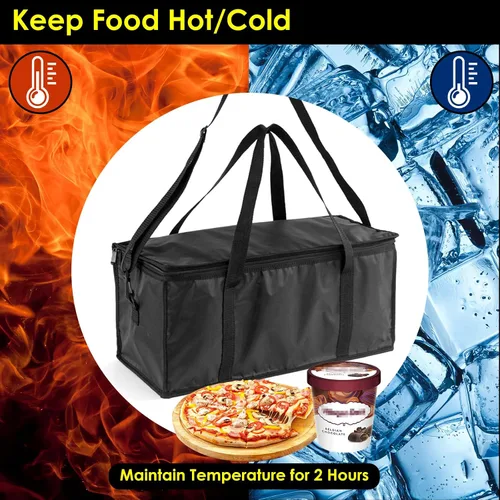 Miniatura 2 de Paquete de 3 bolsas aisladas para entrega de alimentos, bolsas de compras aisladas de 22 x 10 x 10 pulgadas para alimentos congelados, parte