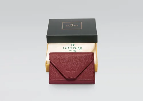 Miniatura 14 de grande Estuches para tarjetas 3639, Naranja, Tarjetero de cuero con cierre magnético, cartera pequeña de acordeón para mujer