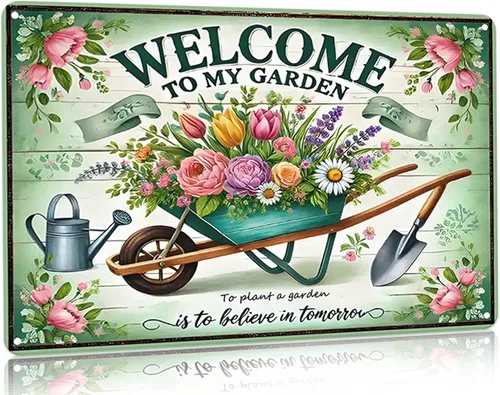 Miniatura 10 de Bestylez Regalos de Jardín Realmente Necesito Todas Estas Plantas Letreros Vintage de Jardinería para Jardín de Hogar, Invernadero, Salón