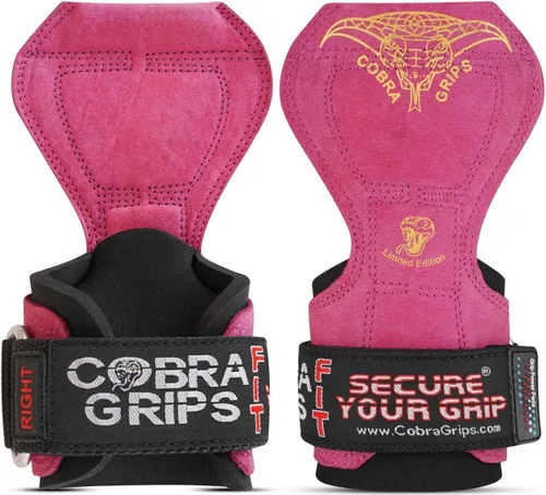 Miniatura 43 de Cobra Grips Weight Lifting Gloves with Adjustable Neoprene Padded Wrist Wraps - Heavy Duty Alternative to Power Lifting Hooks for Deadlifts