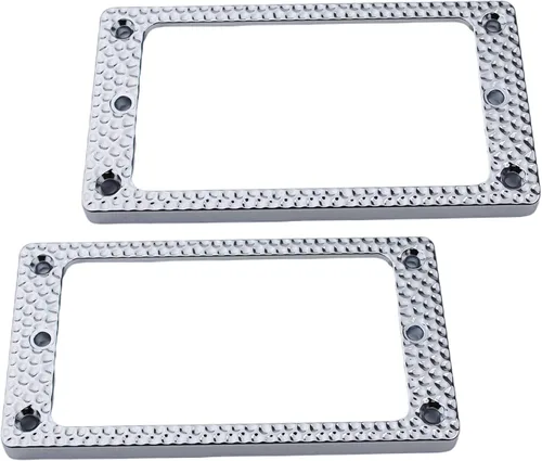 Miniatura 11 de Guyker Cubierta Humbucker plana de metal, juego de anillos de montaje para pastilla, pieza de repuesto de marco de pastillas para cuello de puente