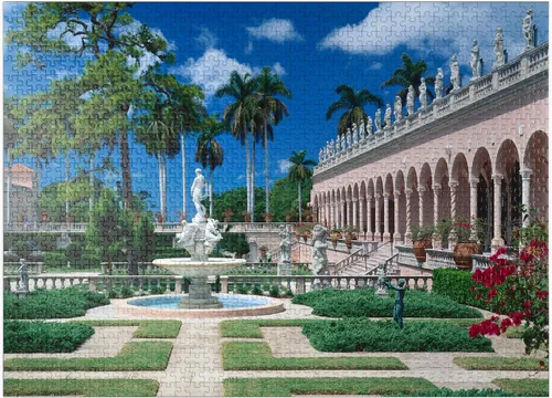 Miniatura 8 de MyPuzzle Inner Courtyard of The Ringling Museum of Art en Sarasota, Florida, Estados Unidos, rompecabezas prémium de 100 piezas para adultos