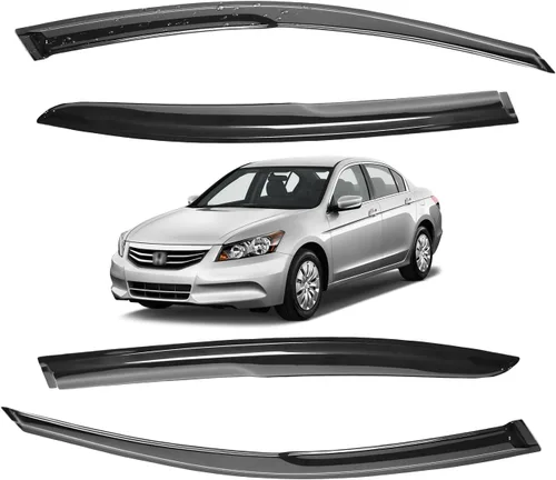 Miniatura 27 de Viseras para ventanas para Mazda 3 Sedán 4 puertas 2004 2005 2006 2007 2008 2009 estilo JDM Mugen, deflector de viento, protector solar y de lluvia