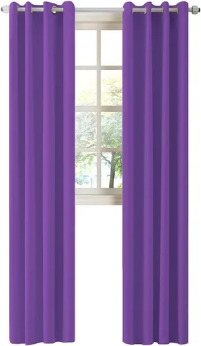 Miniatura 131 de LA PALMA Cortinas opacas con aislamiento térmico y ojales, para sala de estar, dormitorio, paquete de 2 paneles