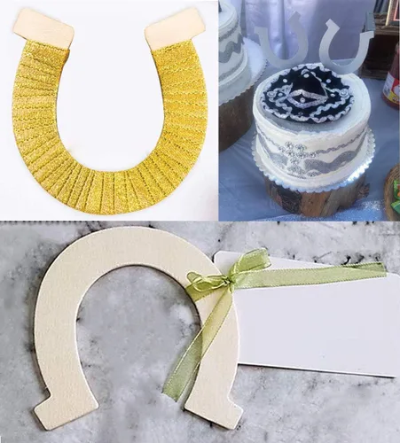 Miniatura 4 de VERNUOS 48 piezas de recortes de madera sin terminar para manualidades, bodas, fiestas temáticas de vaquero y cumpleaños, 3.3 x 3.5 pulgadas