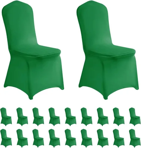 Miniatura 8 de LZY 6 piezas Fundas de Silla de Spandex Elásticas Fundas Deslizables para Fiestas de Boda, Fundas de Decoración de Sillas de Comedor y Banquete Negro