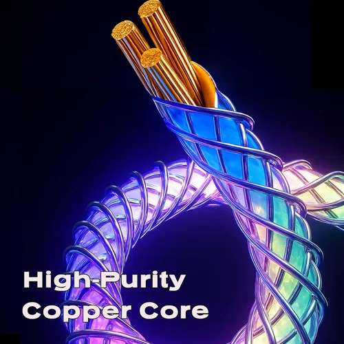 Miniatura 3 de Cable de carga para iPhone, cables Lightning LED que cambian de color, certificado Apple MFi, cable de carga rápida USB para Apple iPhone 13, 12, 11