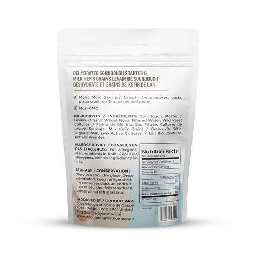 Miniatura 2 de Cultivo básico de masa madre y kéfir: todo en uno - Fermentación rápida de 24 horas de vida dual - Hace pan y leche probiótica - Cultivos vivos