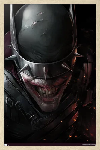 Miniatura 7 de Trends International DC Comics The Batman Who Laughs - Póster de pared de cara, 14.725 x 22.375 pulgadas, versión enmarcada de madera de granero