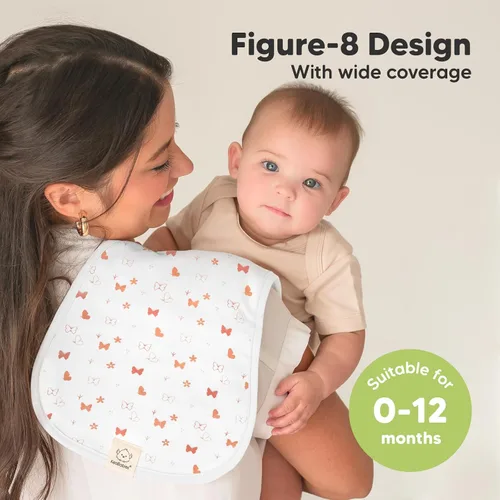 Miniatura 3 de Paños orgánicos para eructos para bebés niños y niñas, paquete de 5 paños de algodón súper absorbentes para bebés, trapos suaves y afelpados