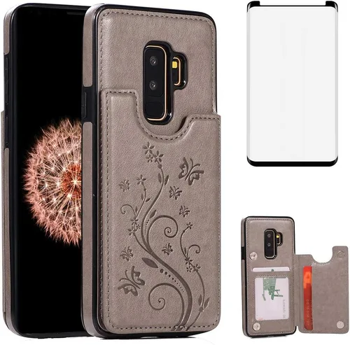 Miniatura 8 de Funda de teléfono para Samsung Galaxy S9 Plus con protector de pantalla de vidrio templado y tarjetero con soporte para tarjetero, accesorios