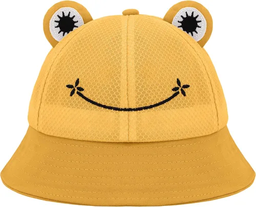 Miniatura 30 de Haoohu Gorra de algodón para adultos, diseño de rana, sombrero de sol para fiesta de disfraces Caqui claro