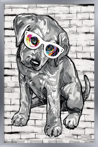 Miniatura 11 de Trends International PD Moreno - Póster de pared con gafas para perro, 14.725 x 22.375 pulgadas, versión enmarcada de madera de granero