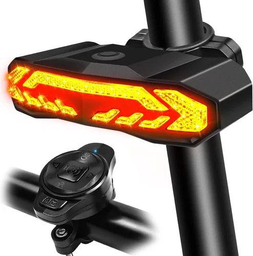 Miniatura 9 de USUPERINK Turn Signals for Ebike, Bike Turn Signals, Bike Blinkers Front and Back, Bike Tail Light USB Rechargeable with Horn, IP65 Waterproof