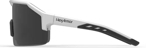 Miniatura 2 de HexArmor Shockwave Gafas de seguridad para trabajo ANSI Z87+, UV, antivaho, polarizadas Marco blanco y negro