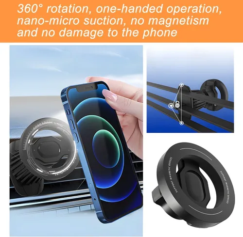 Miniatura 4 de Soporte magnético para teléfono de automóvil, rotación de 360° ajustable, cambiador de montaje de teléfono para vehículo con clip, soporte