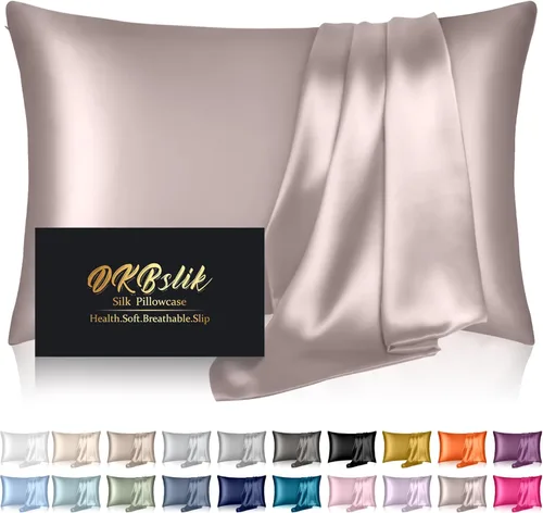 Funda de almohada de seda para cabello y piel, Fundas de almohada de seda de morera tamaño Queen, Fundas de almohada de seda suave anti-acné