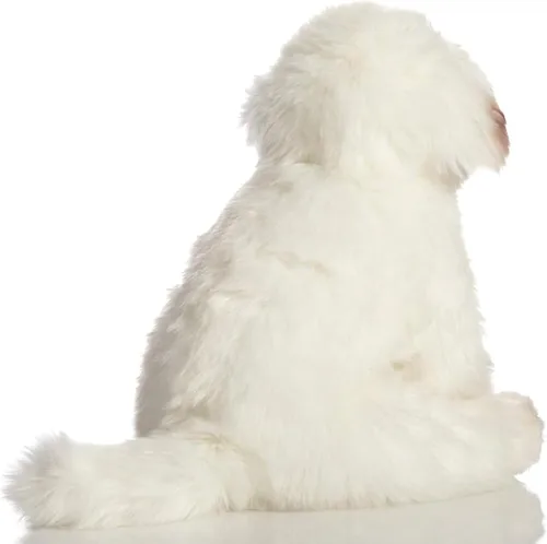 Miniatura 9 de HollyHOME Peluche maltés realista de perro maltés, regalo para mascotas, 13 pulgadas