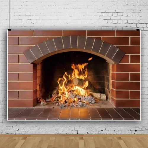Miniatura 2 de Telón de Fondo de 1.5x0.9m de Leña Ardiendo, Fuego Ardiente, Bosques en Llamas, Chimenea Cálida, Fondo de Fotografía para Acampada, Barbacoas
